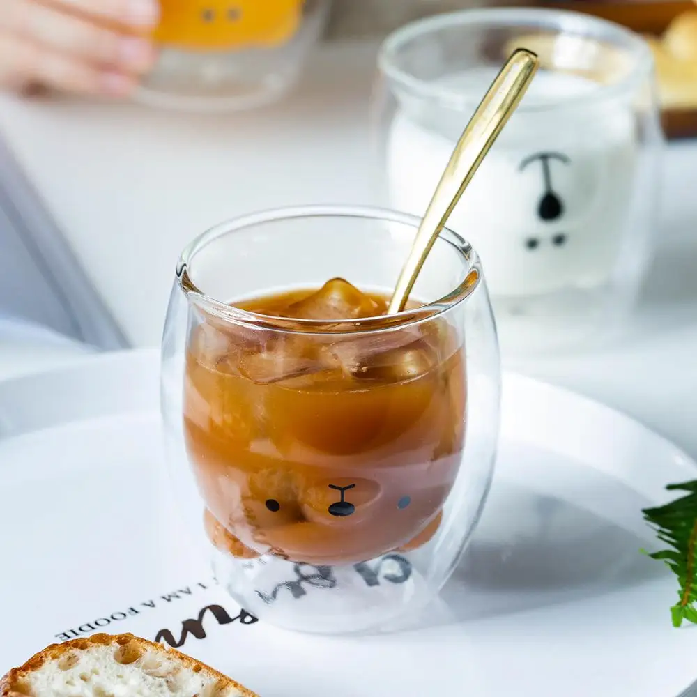 MDZF sweetome двойной изолированный стакан для воды прозрачное стекло кружка животное