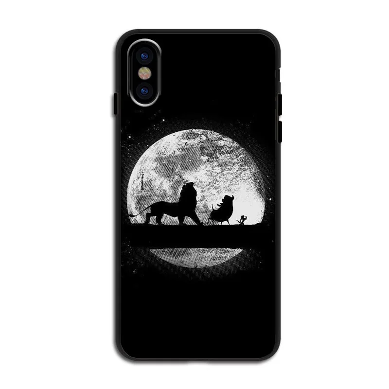 TPU Милый мягкий силиконовый черный чехол для телефона Lion King Hakuna Matata для iPhone 11 Pro MAX 5 5S SE 6 6S Plus 7 8 Plus XS XR XS MAX - Цвет: TPU