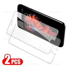 2 Pcs Vidro Temperado Protetor de Tela Para o iphone XS Max X 7 8 6 6 s S Plus XR SE 5 S 5S 5C 4 4S en Verre trempe ecran protecteur