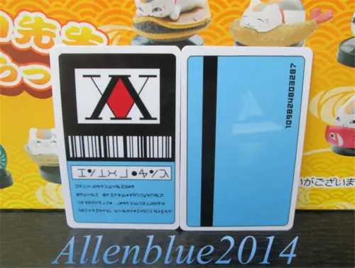 Японское аниме Охотник х Охотник наклейка на лицензию карты GON FREECSS Killua Zoldyck Kurapika значок автобус/банк/Кредитная карта наклейка s - Цвет: Blue