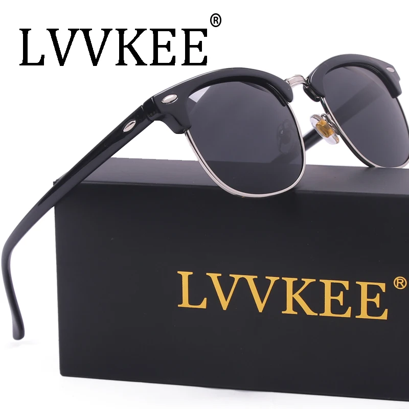

New half frame polarized sunglasses fashion men club retro sunglasses top quality driving party UV400 Gafas Accessories eyewear