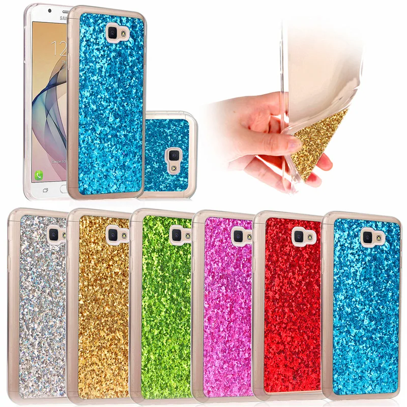 

For Samsung J5 Prime 2016 Glitter Case Colored Soft Silicone TPU Frame Shiny Glitter Back Cover Case for Samsung Galaxy J5 Prime