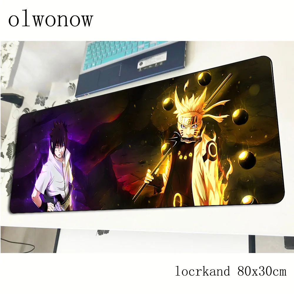  Naruto mousepad 80x30cm HD pattern gaming mouse pad big gamer mat cool new game computer desk padmo