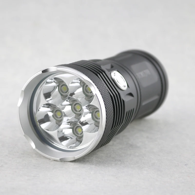 Kopen BCMSJVH Waterdicht 8000 Lumen 6x Cree XML T6 LED Jacht Tactische Zaklamp 18650 Batterij Led Zaklamp Lanterna Outdoor Camping