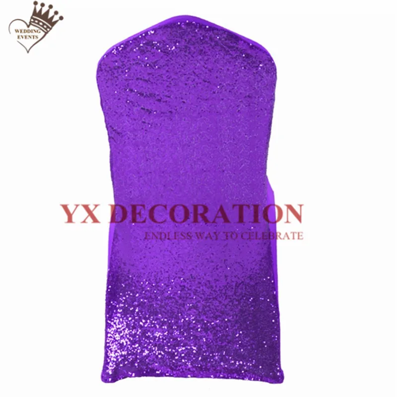 Nice Looking Sequin Lycra Spandex Chair Cover Banquet Wedding Stretch Chair Covers Decoration