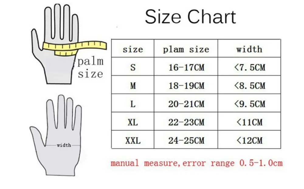 REV'IT! Dirt 2 Gloves  size chart