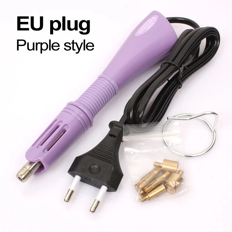 

Fast Heated! Hotfix Rhinestone Applicator Purple US/EU plug Choice hotfix Applicator Iron-on Wand Heat-fix Tool Wand Gun Garment