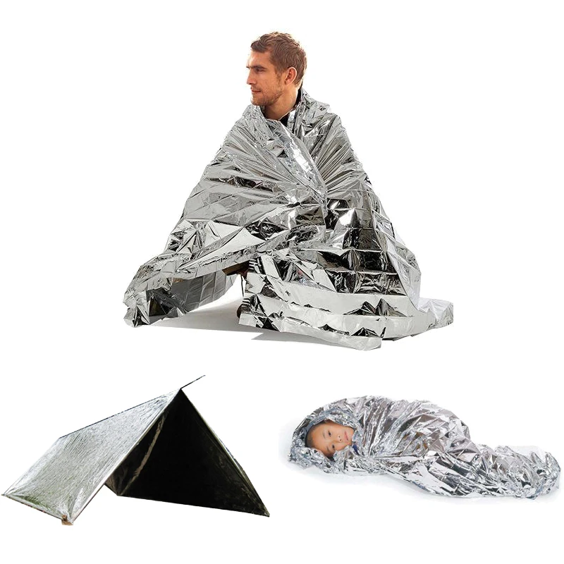 Outdoor Camping Emergency Blanket Survival First Aid Military Rescue Aluminum Foil Camping Malay