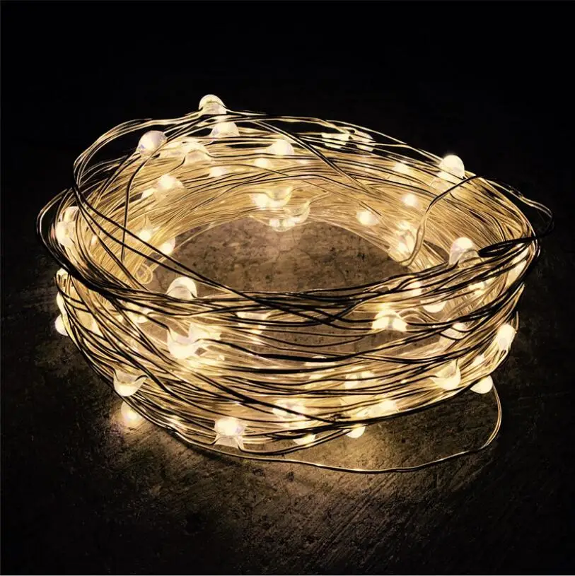 

2M 5M 3AA LED String Light Waterproof LED Copper Wire String Holiday Outdoor Fairy Lights For Christmas Party Wedding Decoration