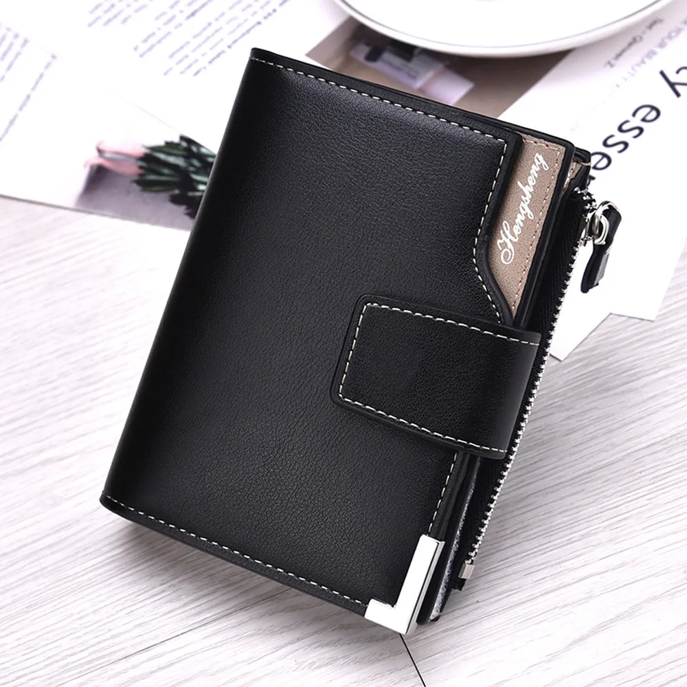Топ бренд класса люкс бумажник Для мужчин мягкий кожаный кошелек Съемные слоты для карт многофункциональный мужской кошелек-сумочка