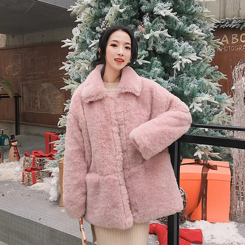 Женские зимние новые толстые теплые куртки из искусственного меха ...