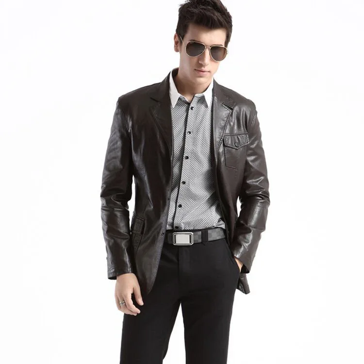 Leather Suit Coat - Coat Nj