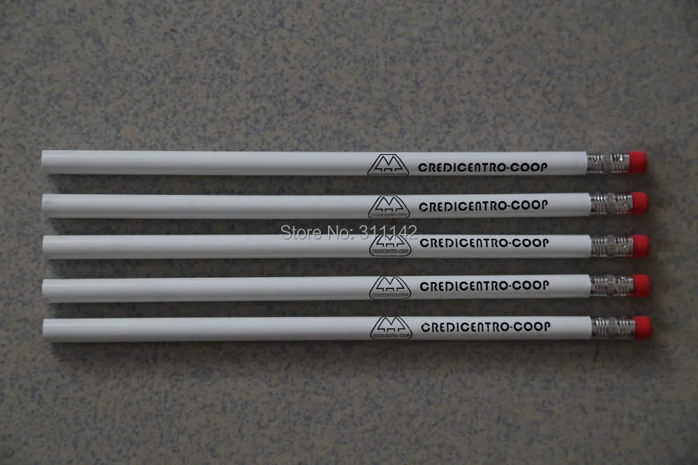US $228.00 free shipping school pencil with eraser printed clients logo 2000pcs