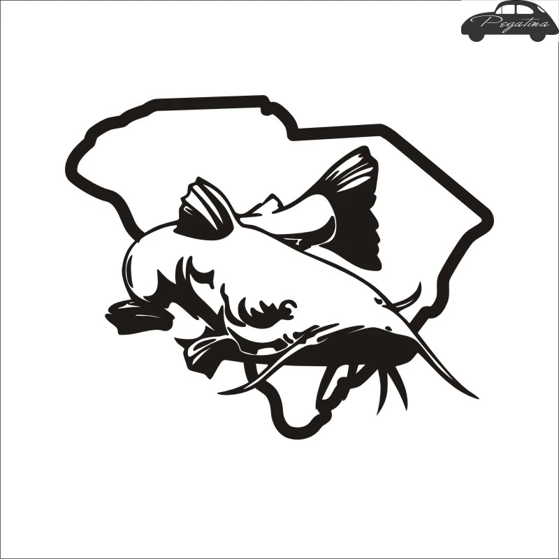 Catfish River Life Vinyl Decal, Catfish Fishing Vinyl Decal, Fishing