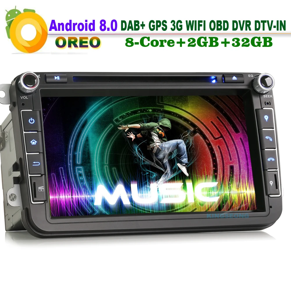 Top 8-Core DAB+Android 8.0 Car Stereo GPS Bluetooth for VW Touran Car Multimedia DVD Player Wifi 3G OBD DVR DTV-IN 2GB RAM Radio RDS 0 Top 8-Core DAB+Android 8.0 Car Stereo GPS Bluetooth for VW Touran Car Multimedia DVD Player Wifi 3G OBD DVR DTV-IN 2GB RAM Radio RDS 0