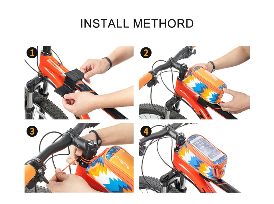 ROSWHEEL велосипедные сумки Pannier Рама Передняя труба непромокаемые красочные велосипедные сумки для телефона сумка для хранения на руль велосипеда