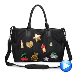 Designer Star Perfume Lipstick Pineapple Sequins Travel Bag Women Gym Fitness Sport Bag Handbag For Male Yoga Bag Sac De Sport