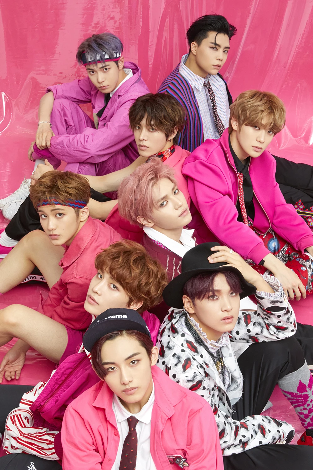NCT 2018 корейские зеркальные настенные наклейки с прозрачным изображением
