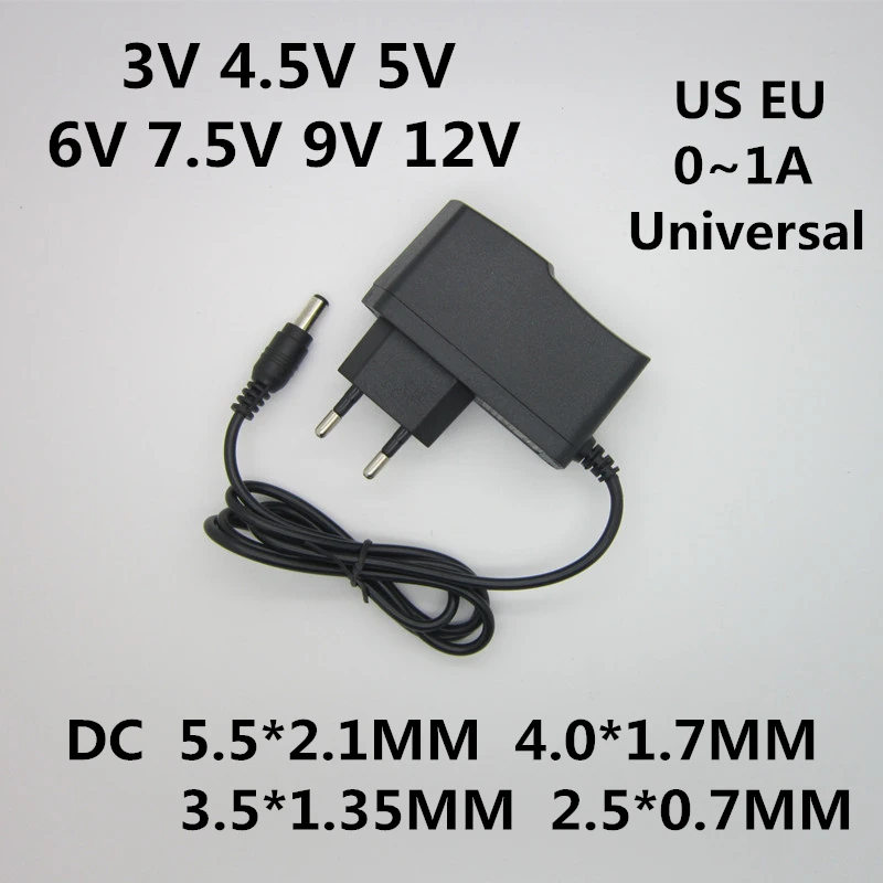 AC 110 240V DC 3V 4 5 V 5V 6V 7 9V 12V 1A адаптер Питание конвертер Зарядное устройство для