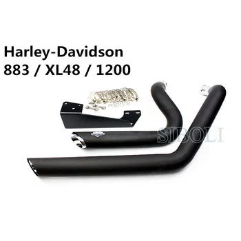 

Motorcycle Exhaust Muffler Pipe Full Systems Stainless Steel Slip On For Harley-Davidson 883 / XL48 / 1200 2005 to 2018 Years