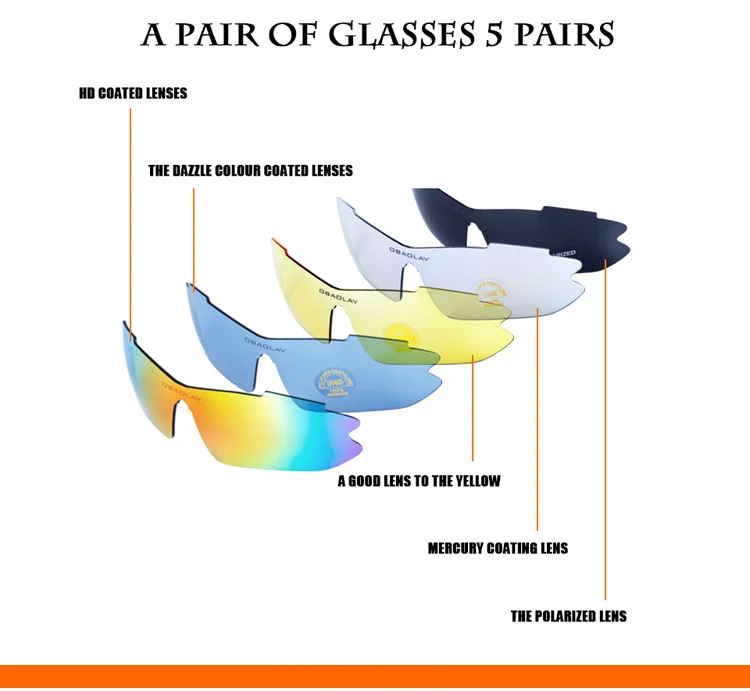 Cycling Glasses 5 Lens Windproof Anti-fog With Mypia Frame Sport MTB Bike Bicycle Polarized Cycling Glasses 5 lens (10)