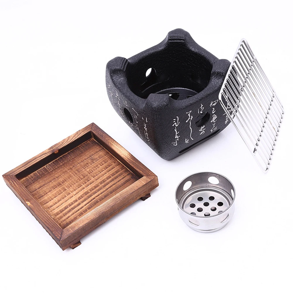 

Household Portable Patio Barbecue BBQ Grill Charcoal Aluminium Alloy Camping Accessories Party Plate Cooking Reusable Tools