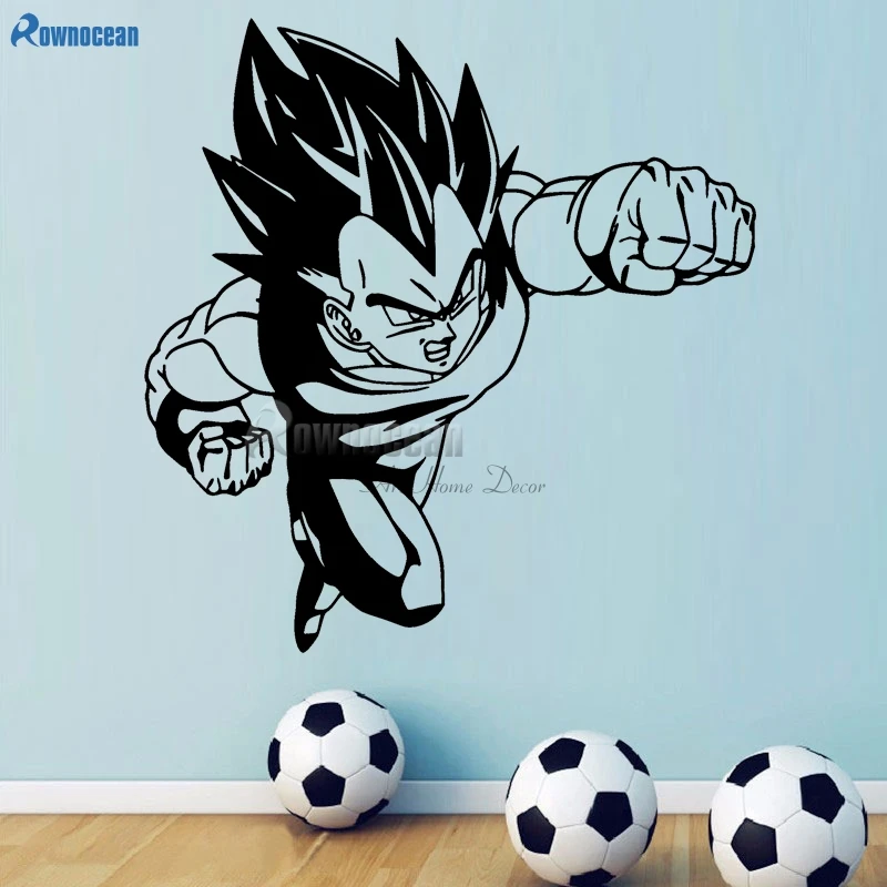 Vegeta Dragon Ball Z DBZ аниме настенное стекло автомобиля грузовика виниловая наклейка F714