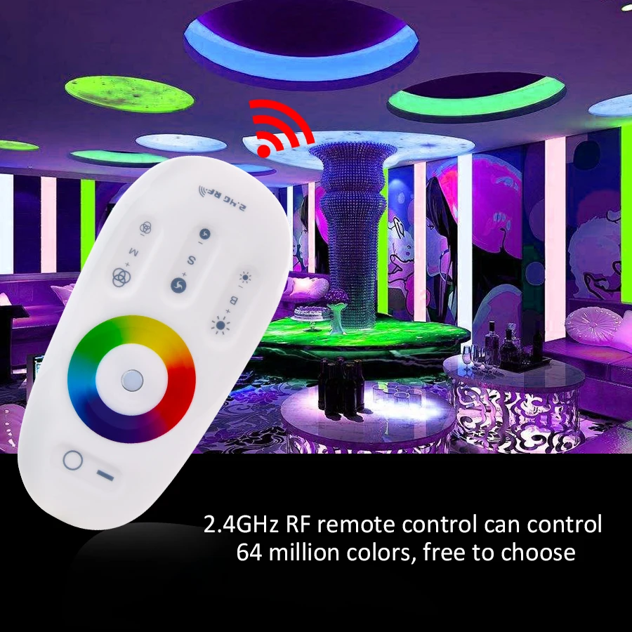 

RGB RGBW LED Controller Touch Screen 2.4G Wireless DC 12-24V RF Remote Touch Control LED RGB Dimmer For LED Strip Lights