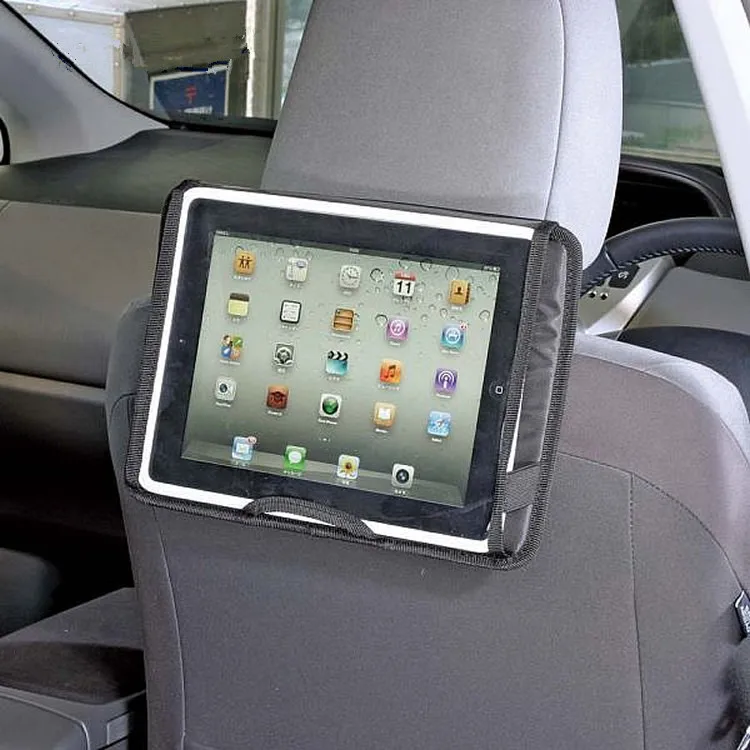 Автомобильный держатель для iPad, сумка для хранения планшета на заднем сиденье и подголовник, держатель для мобильного телефона iPad, черный