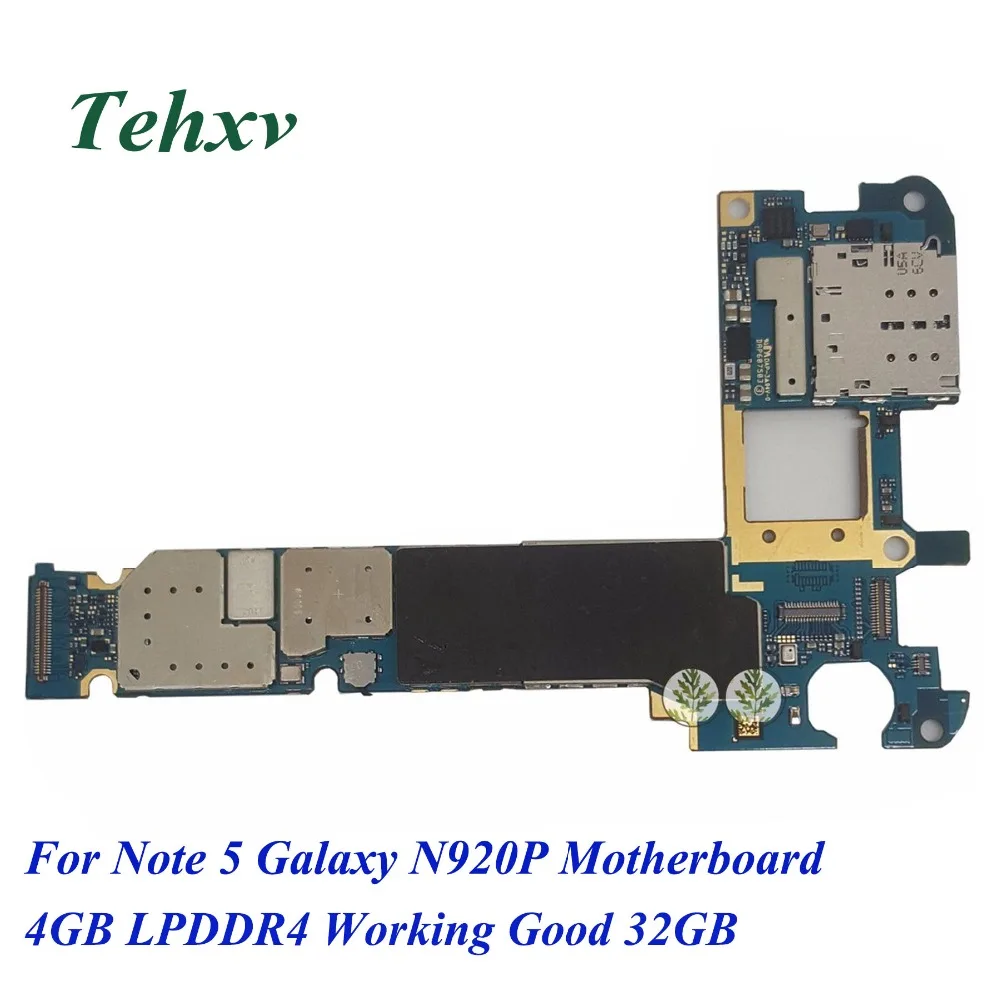 

Tehxv 100% Original Unlocked for Samsung Galaxy Note 5 N920P Motherboard Android,for Galaxy Note 5 N920P Mainboard 32GB