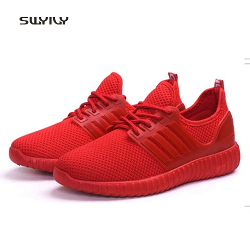 SWYIVY Women Jogging Shoes Mesh Breathable Slip-on Sneakers 2018 New Solid Color Hard-wearing Soft Female Sport Running Shoes