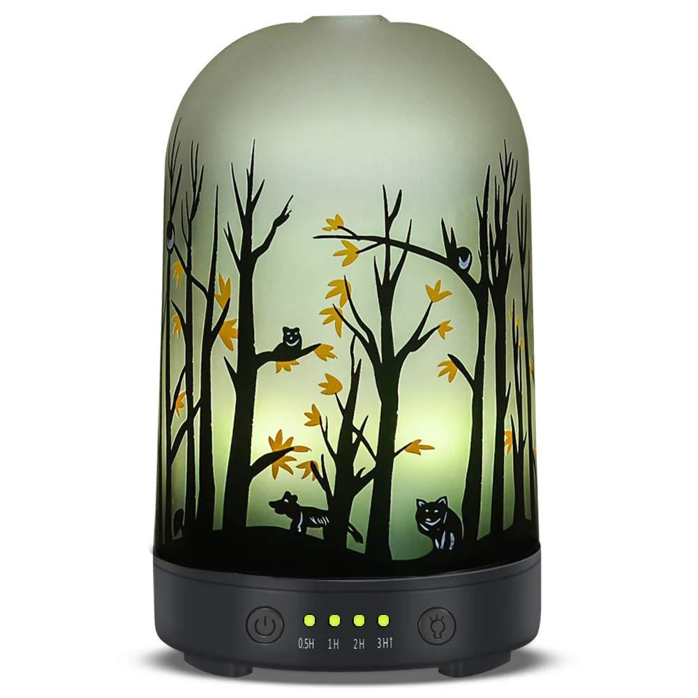 

Essential Oil Diffuser,Aromatherapy Ultrasonic Cool Mist Humidifier,3D Effect Night Light,Waterless Auto-Off,Timer Setting gift