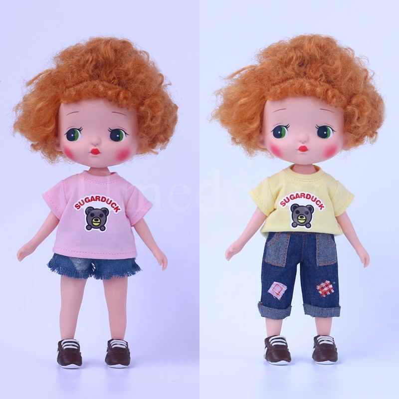 

1 PCS Blyth Doll Bear T-shirt Denim Pants for Middle Blyth, 1/8 BJD, 1/6 BJD, Ixdoll, ob11, Holala Clothes Outfits Accessories