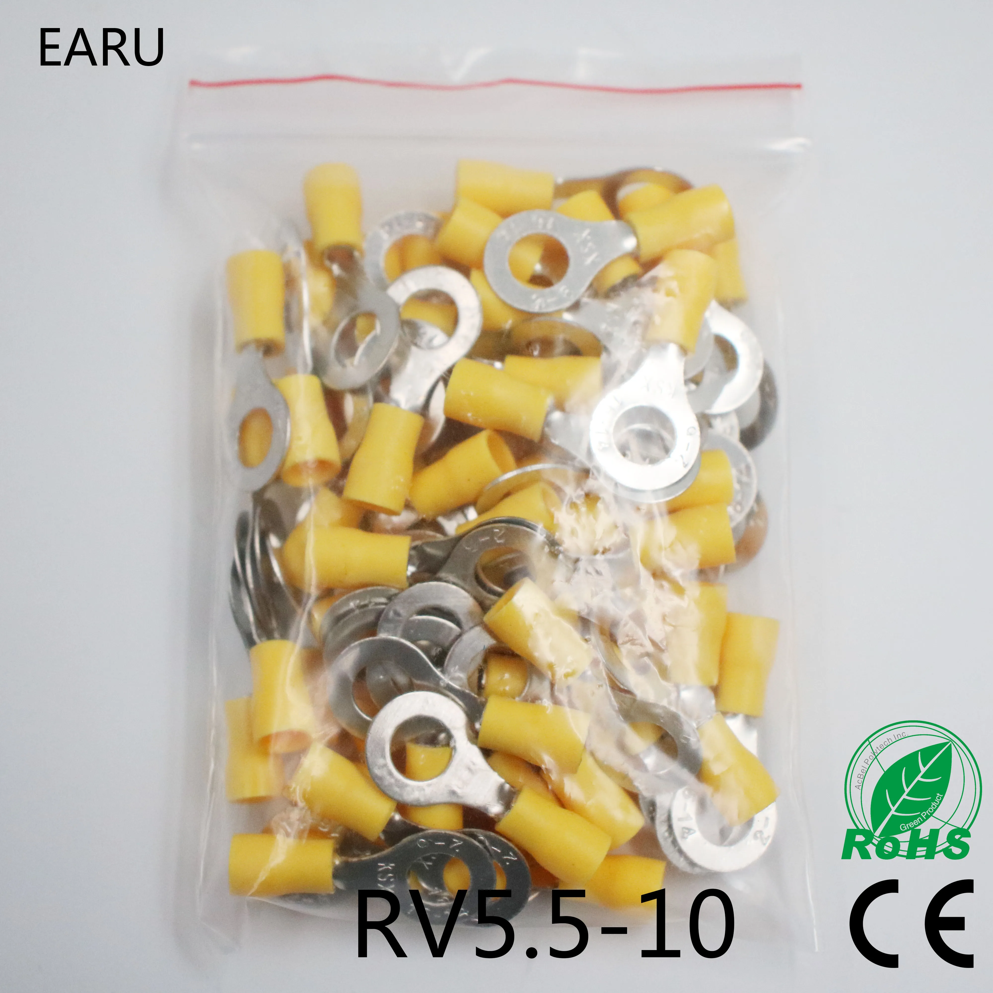 Tanio RV5.5-10 żółty pierścień izolowane terminalu