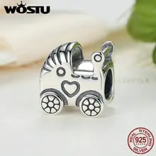 Nuevo 100% de la Plata Esterlina 925 Del Carro de Bebé Del Encanto Fit Pandora Original Pulsera Colgante DIY Auténtico Regalo de La Joyería de Lujo