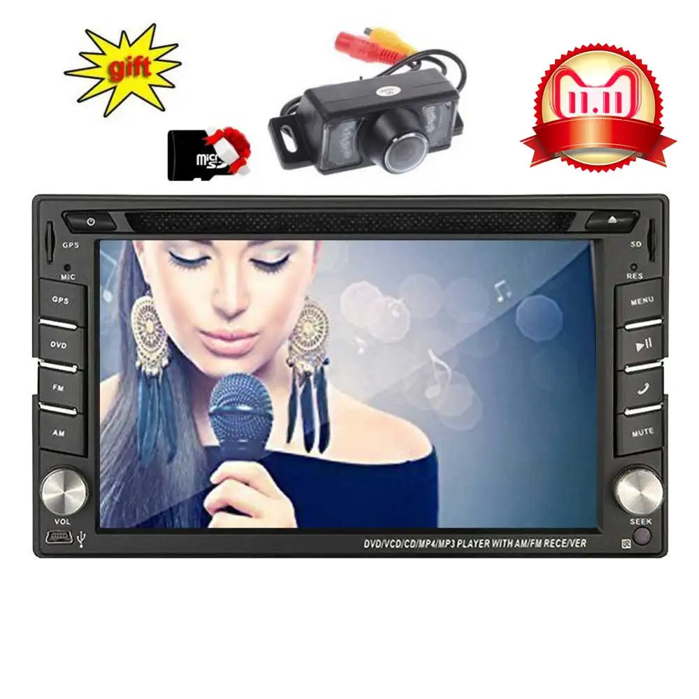Double Din Car Stereo cd DVD Player GPS Navigation Radio Bluetooth 2 Din Capacitive Touch Screen
