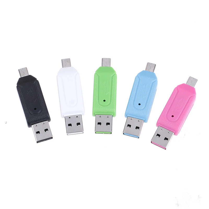 1 шт. 2 в USB OTG кардридер Универсальный Micro TF/SD телефонный удлинитель переходник
