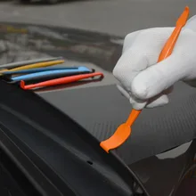 FOSHIO-envoltura de vinilo de fibra de carbono para coche, Kit de herramientas de Moto, escurridor de película de palo magnético, raspador de embalaje magnético, pegatinas de coche, herramientas de estilismo