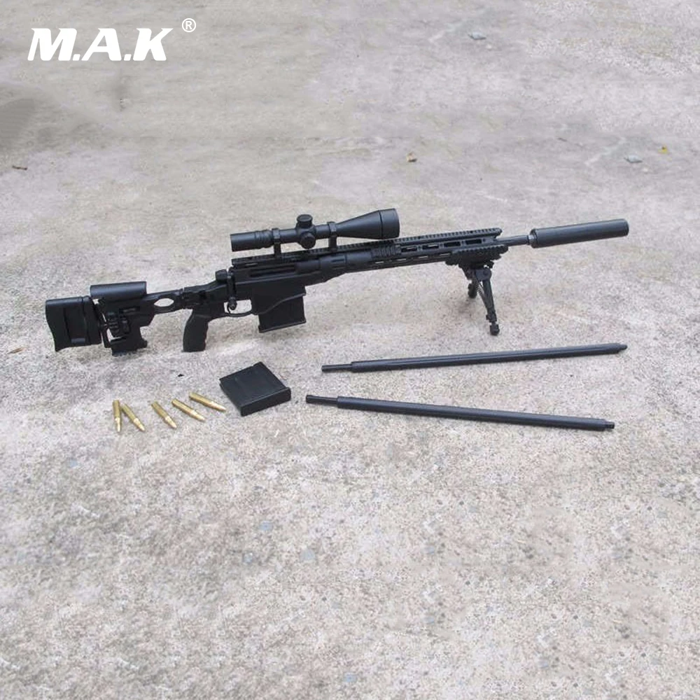 

1/6 US Army Soldier Weapons Model Toys Black Sniper Rifle For 12" Action Figure Accessory Gifts Collections