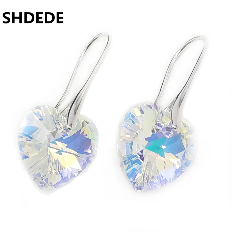 SHDEDE кристалл в форме сердца от Swarovski Длинная подвеска фотосессия для женщин