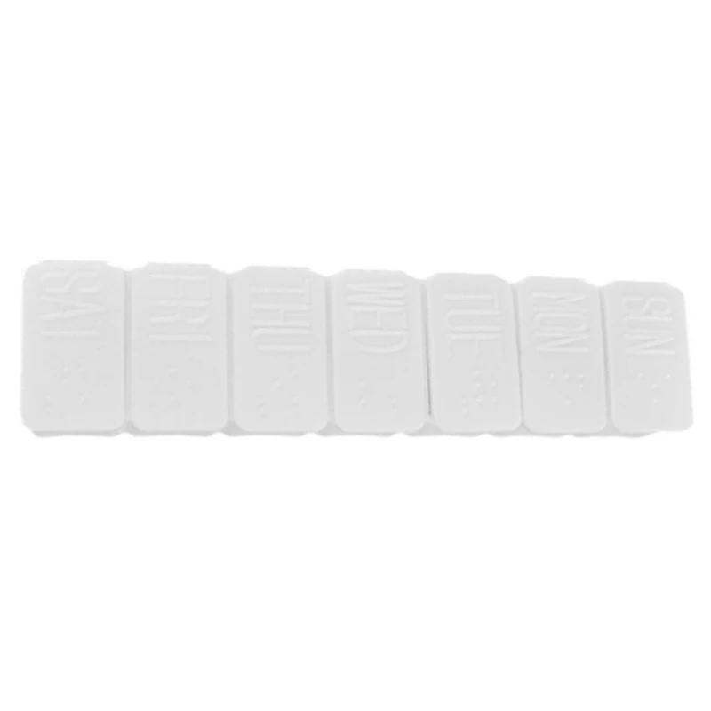 Белая прямоугольная жесткая пластиковая коробка для лекарств коробка для таблеток 7 дней