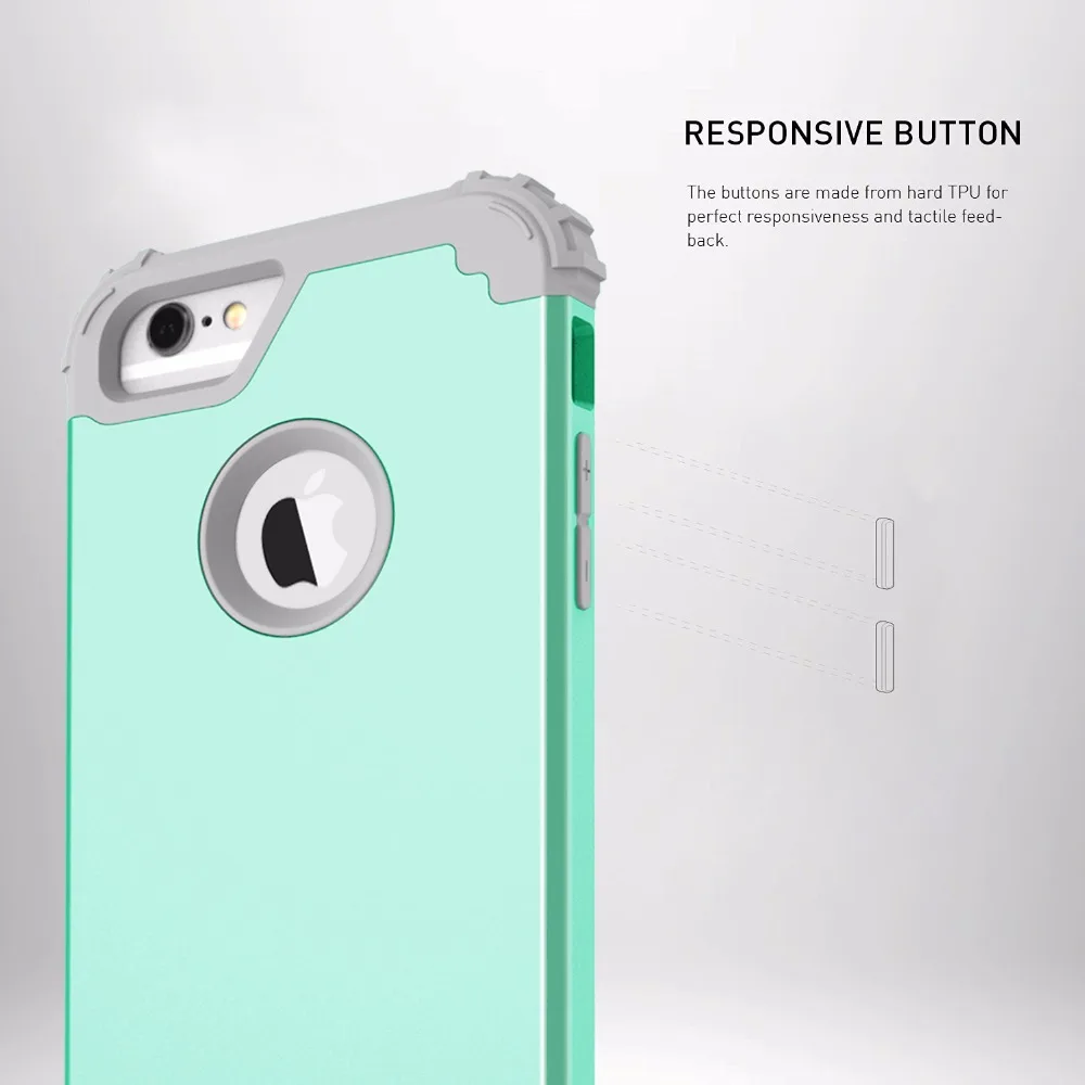 For Apple iPhone 6S Case 6 7 Plus 6S Plus Shockproof Protect Hybrid Hard Rubber Impact Armor Phone Cover Case For iPhone 7 