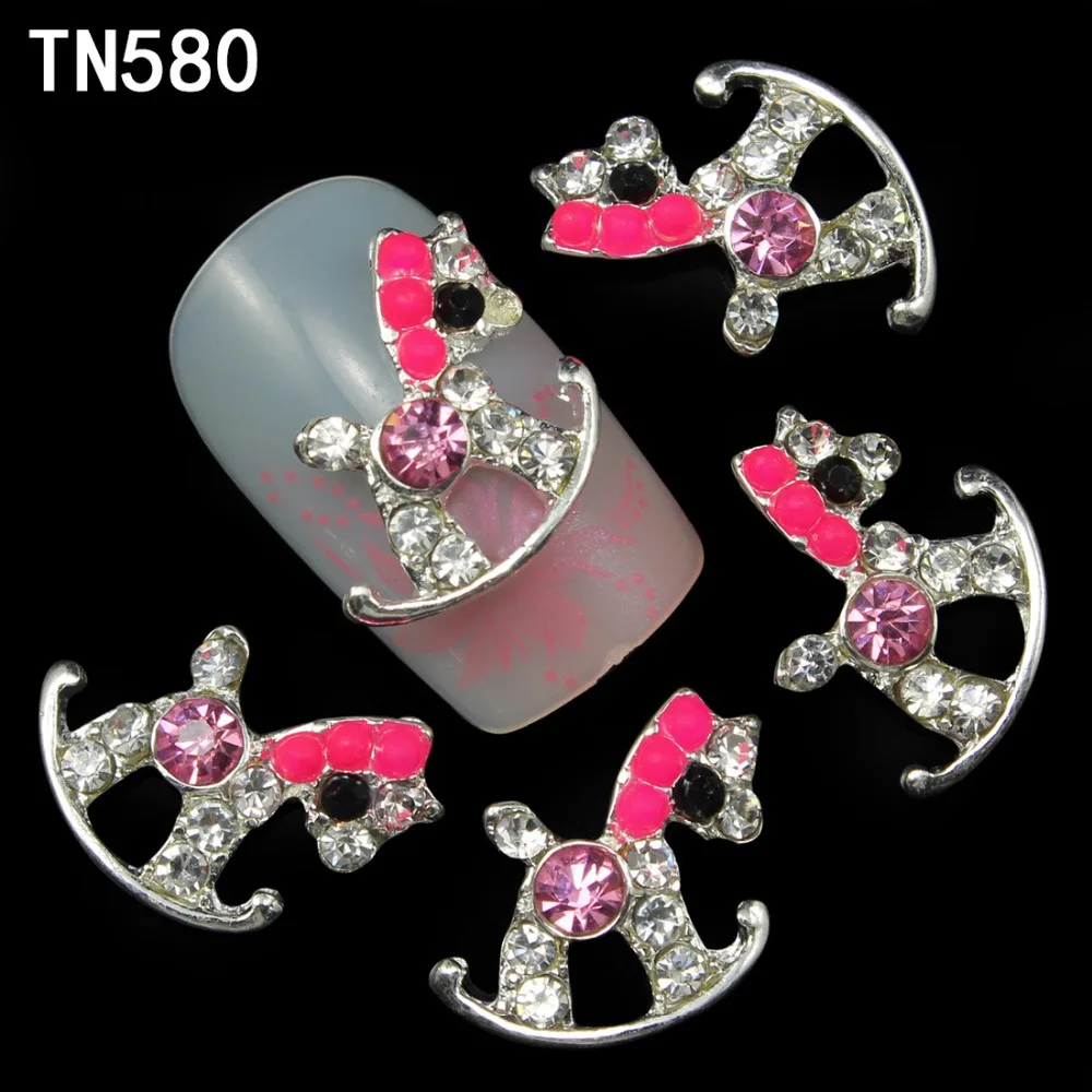Blueness 10pcs Glitter Hobbyhorse 3D Nail Art Decorations DIY