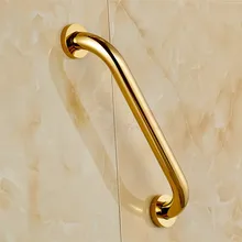 Поручни из нержавеющей стали 304 для ванной комнаты с золотым напылением-покрытые поручни для людей с ограниченными возможностями с безбарьерной безопасности