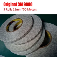 Промо-акция! 5 рулонов(11 мм* 50 м), 3 м 9080 двусторонняя клейкая лента для телефона, мини-планшет светодиодный, lcd, чехол, экран телефона липкий