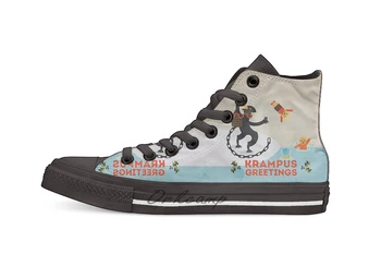 

Krampus Greetings III Casual High Top Canvas shoes sneakers For Drop shipping