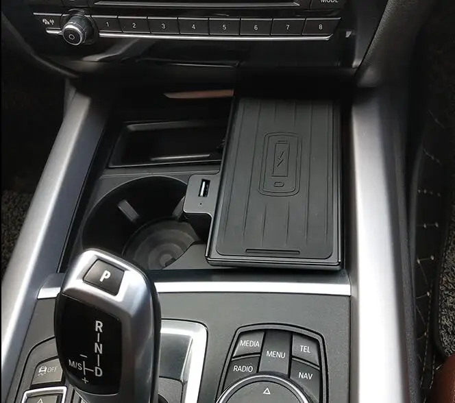 Умное Быстрое беспроводное зарядное устройство Qi для BMW X4 X3 F25 2014 2017 Samsung Iphone| |