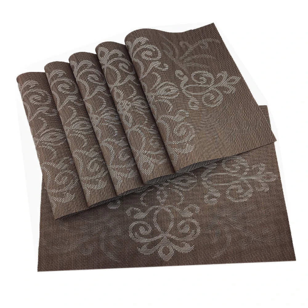 Placemats For Kitchen Table Mat Manteles Black Red Gold Doilies