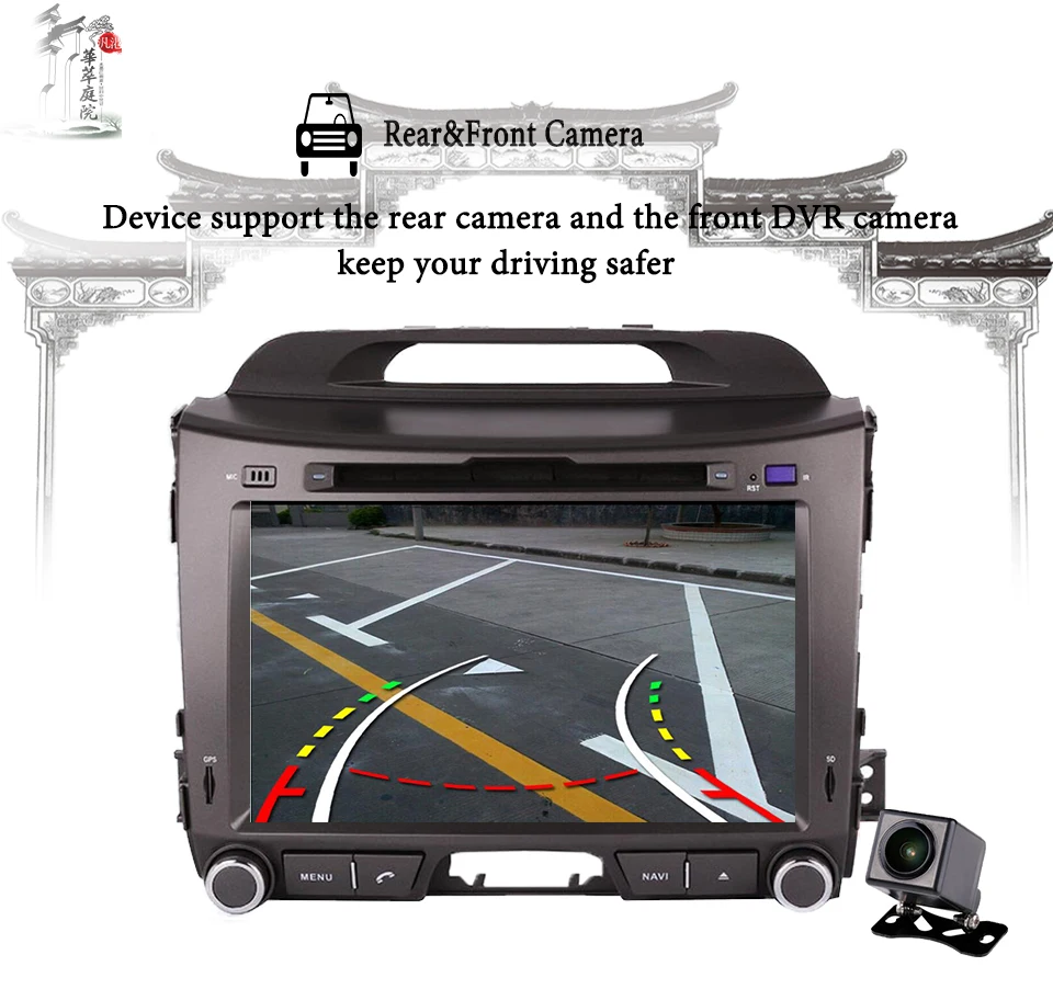 Cheap Android 9.0 octa core 4GB RAM car dvd player for KIA Sportage 2011 2012 2013 2014 screen head units tape recorder radio with gps 14