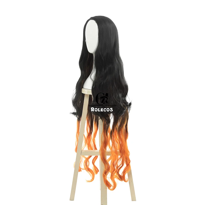 ROLECOS аниме демон Slayer косплей волос Kamado Nezuko длинные волосы Kimetsu no Yaiba Женские